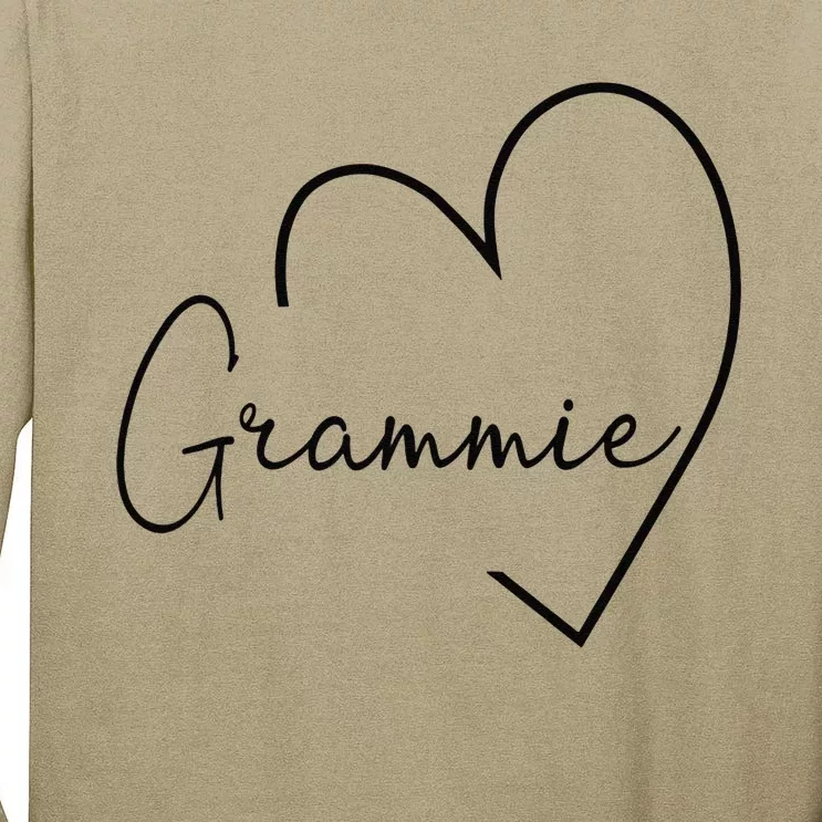 Grammie Heart For Women Grandma Christmas Mother's Day Tall Long Sleeve T-Shirt