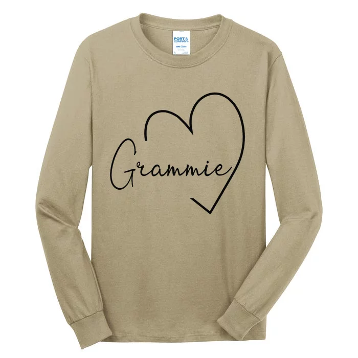 Grammie Heart For Women Grandma Christmas Mother's Day Tall Long Sleeve T-Shirt