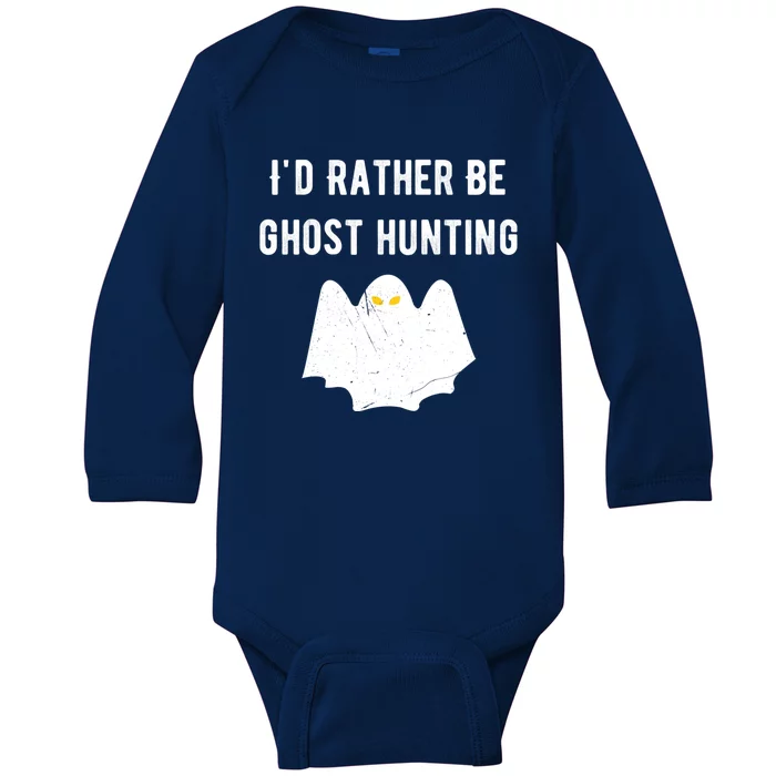 Ghost Hunter Funny Scary Haunted Spirit Chasing Paranormal Gift Baby Long Sleeve Bodysuit