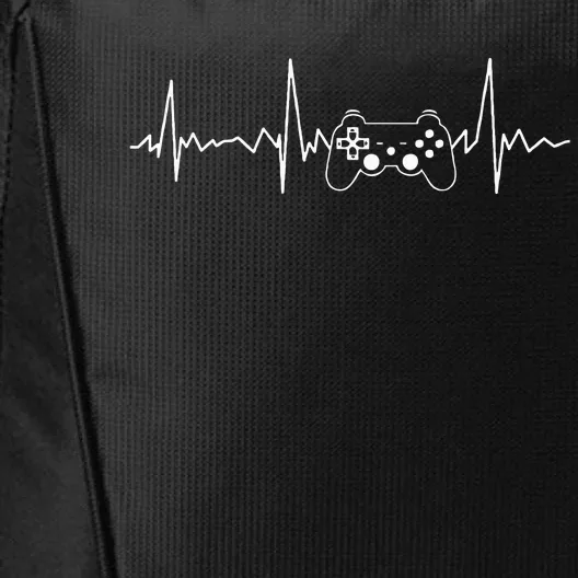 Gamer Heartbeat Funny Video Game Gift City Backpack