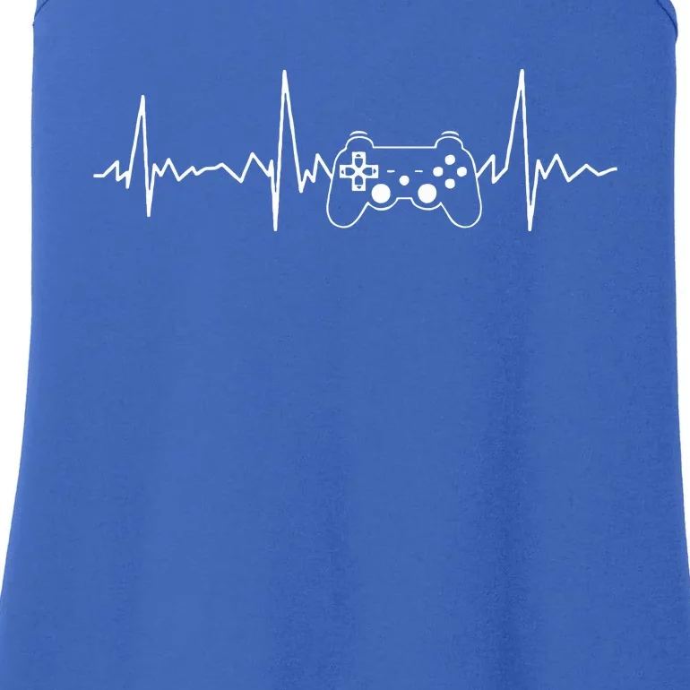 Gamer Heartbeat Funny Video Game Gift Ladies Essential Tank