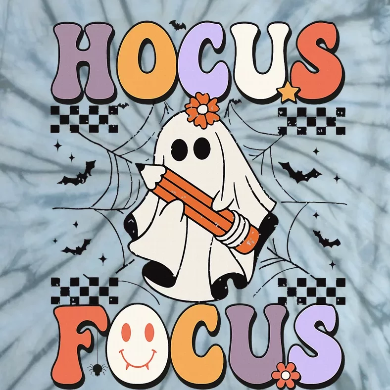 Groovy Hocus Focus Funny Teacher Halloween Costume Tie-Dye T-Shirt