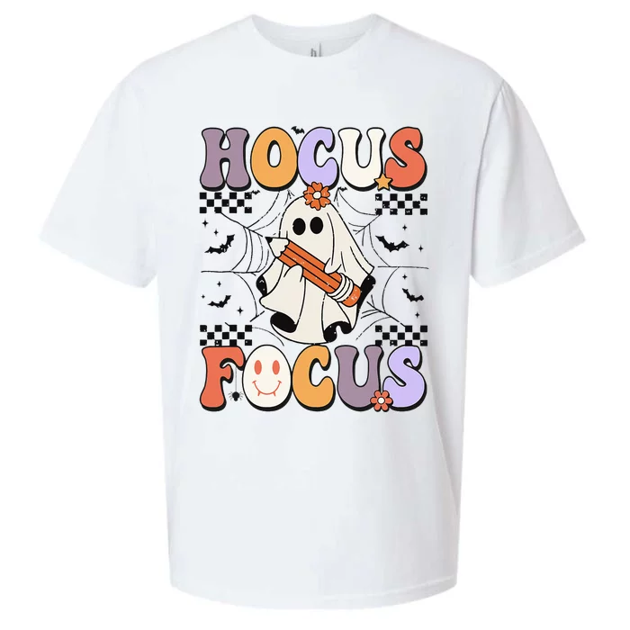 Groovy Hocus Focus Funny Teacher Halloween Costume Sueded Cloud Jersey T-Shirt