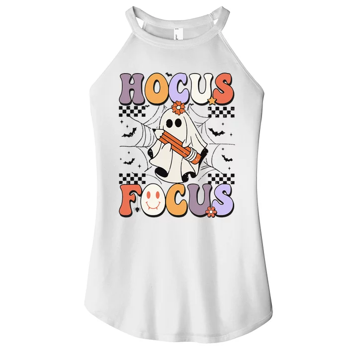 Groovy Hocus Focus Funny Teacher Halloween Costume Women’s Perfect Tri Rocker Tank