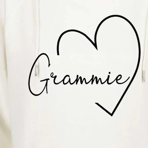 Grammie Heart For Women Grandma Christmas Mother's Day Womens Funnel Neck Pullover Hood