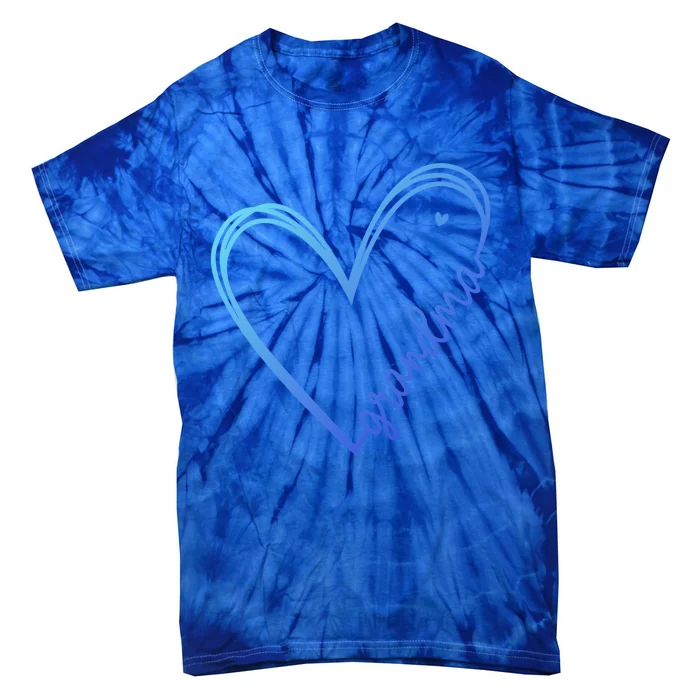 Grandma Heart For Christmas MotherS Day Birthdays Cute Gift Tie-Dye T-Shirt