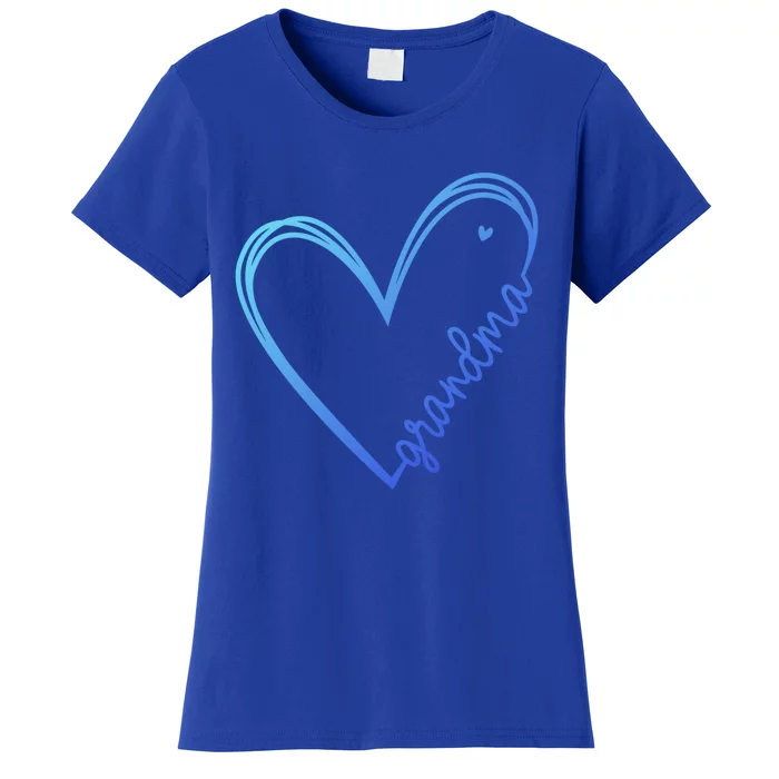 Grandma Heart For Christmas MotherS Day Birthdays Cute Gift Women's T-Shirt