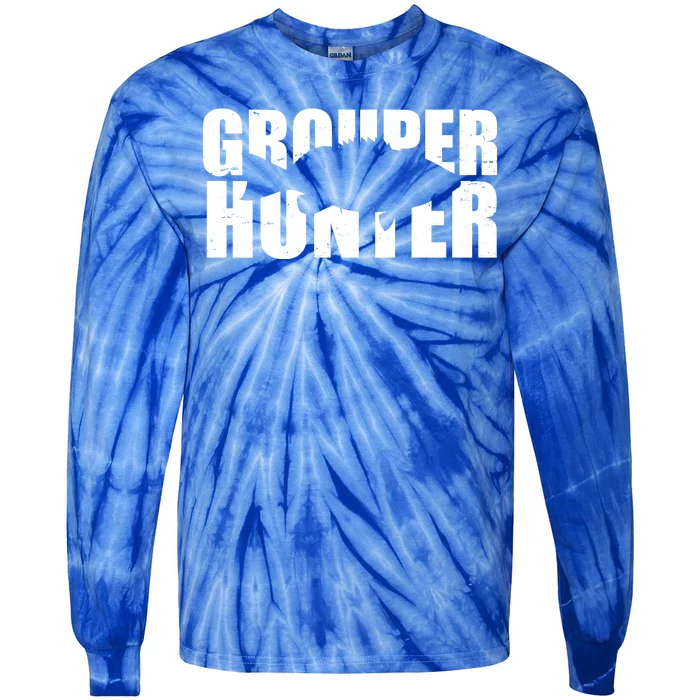 Grouper Hunter Fish Tie-Dye Long Sleeve Shirt