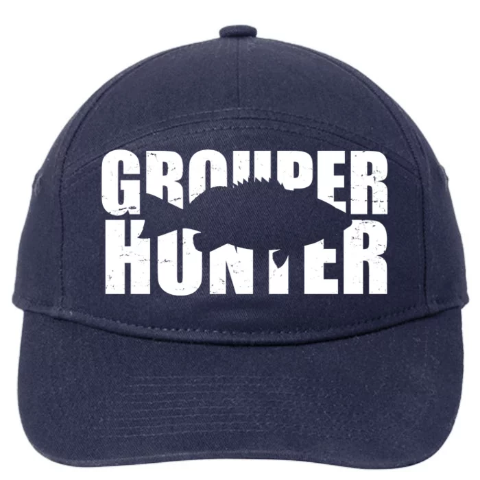 Grouper Hunter Fish 7-Panel Snapback Hat