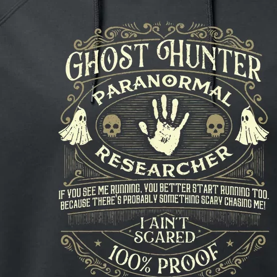 Ghost Hunter Ghost Hunting Halloween Paranormal Activity Performance Fleece Hoodie