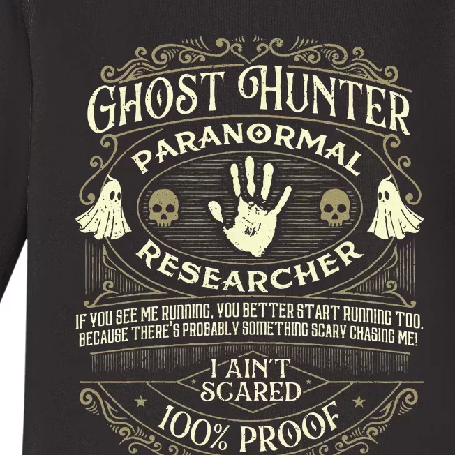 Ghost Hunter Ghost Hunting Halloween Paranormal Activity Baby Long Sleeve Bodysuit