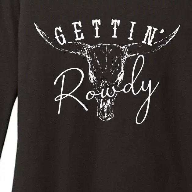 Gettin Hitched Gettin Rowdy Western Bachelorette Party Womens CVC Long Sleeve Shirt