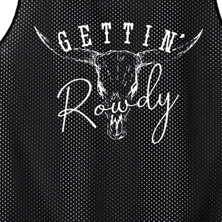 Gettin Hitched Gettin Rowdy Western Bachelorette Party Mesh Reversible Basketball Jersey Tank