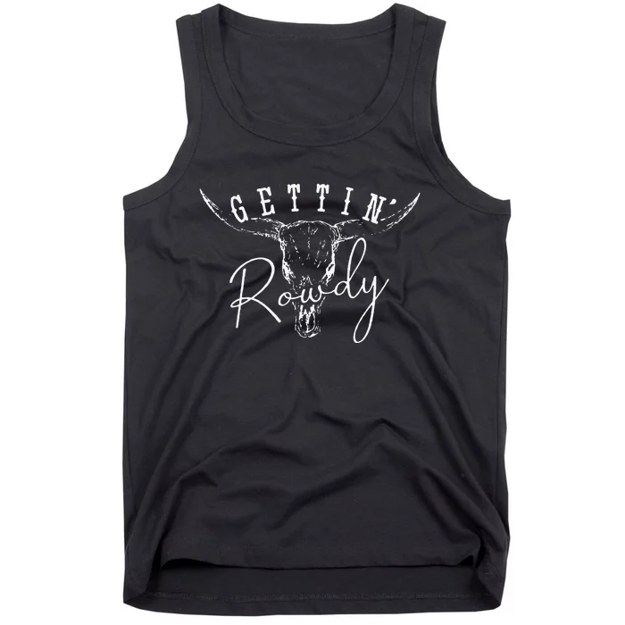 Gettin Hitched Gettin Rowdy Western Bachelorette Party Tank Top