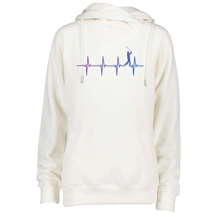 Golf Heartbeat Gift For Golfers And Golf Players Great Gift Womens Funnel Neck Pullover Hood