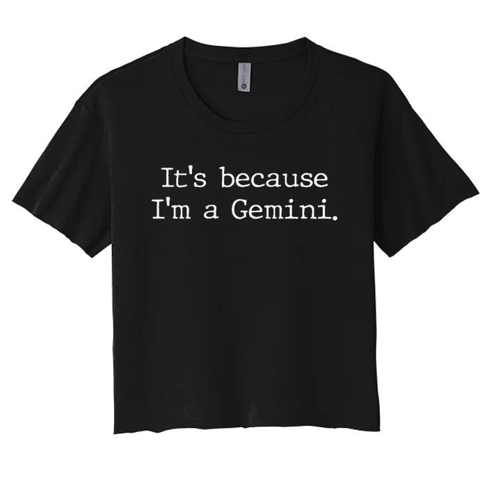 Gemini Horoscope Gifts Wo Zodiac Sign Astrology Women's Crop Top Tee