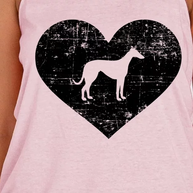 Greyhound Heart Gift Women's Knotted Racerback Tank