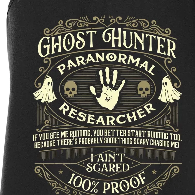 Ghost Hunter Ghost Hunting Halloween Paranormal Activity Women's Racerback Tank