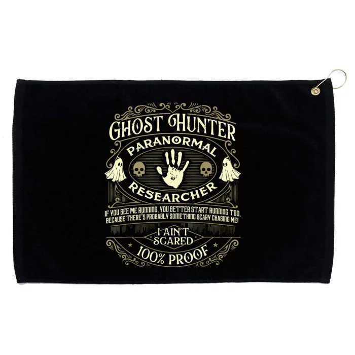 Ghost Hunter Ghost Hunting Halloween Paranormal Activity Grommeted Golf Towel