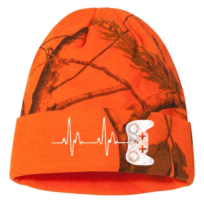 Gamer Heartbeat Gift Video Game Lover Gifmeaningful Gift Kati - 12in Camo Beanie