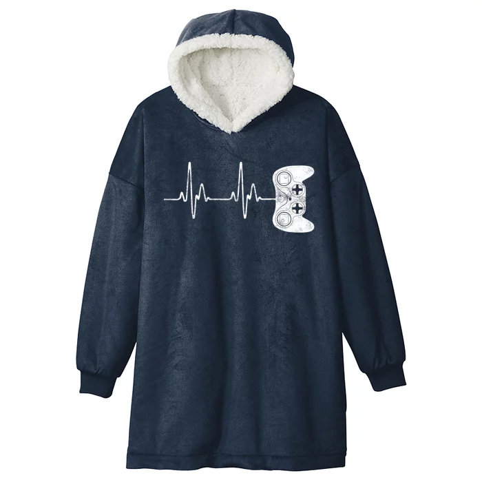 Gamer Heartbeat Gift Video Game Lover Gifmeaningful Gift Hooded Wearable Blanket