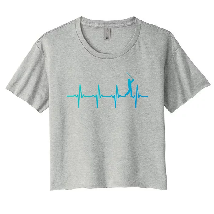 Golf Heartbeat Gift For Golfers And Golf Players Great Gift Women's Crop Top Tee