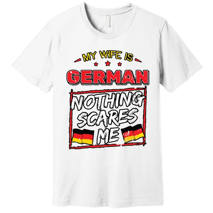 German Husband Germany Flag Family Wife Marriage Girl Premium T-Shirt