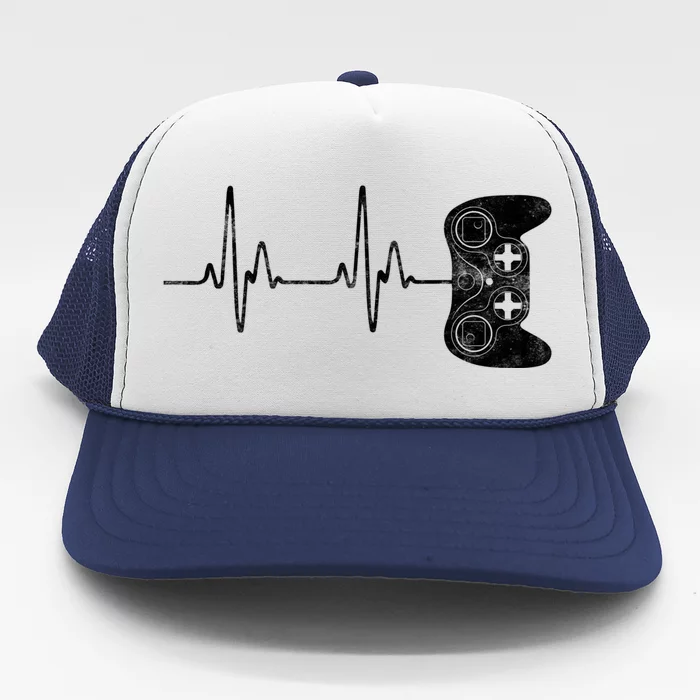 Gamer Heartbeat Great Gift Video Game Lover Funny Gift Funny Gift Trucker Hat