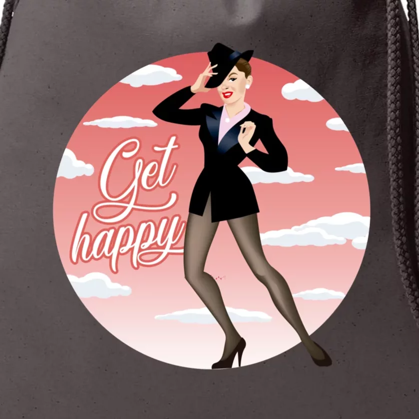 Get Happy Drawstring Bag