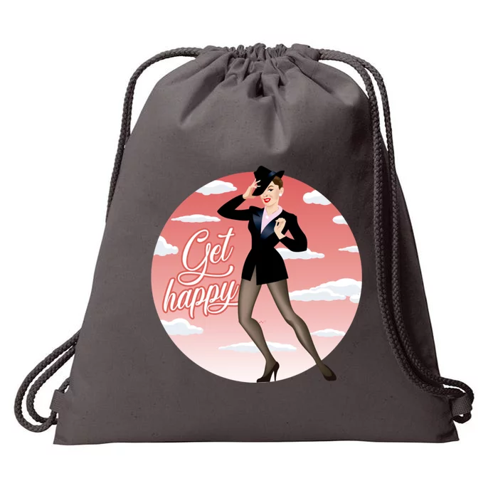 Get Happy Drawstring Bag