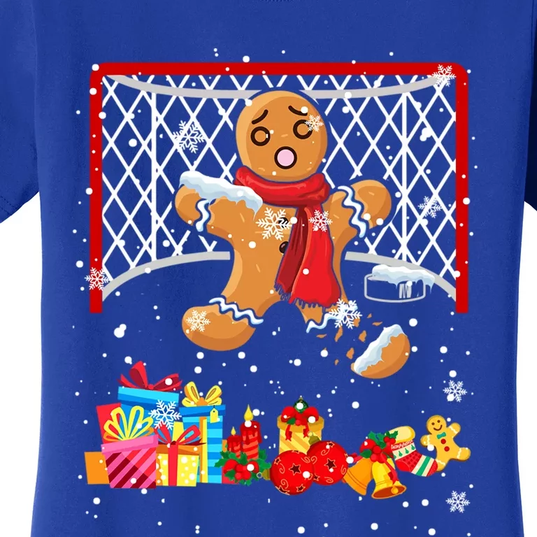 Gingerbread Hockey Goalie Xmas Gingerbread Hockey Player Great Gift Women's T-Shirt