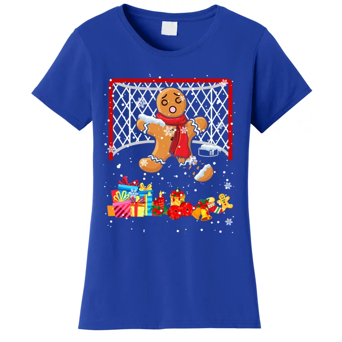 Gingerbread Hockey Goalie Xmas Gingerbread Hockey Player Great Gift Women's T-Shirt