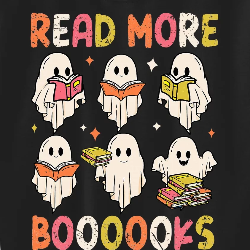 Groovy Halloween Ghost Read More Boooooks Librarian Teacher Kids Sweatshirt