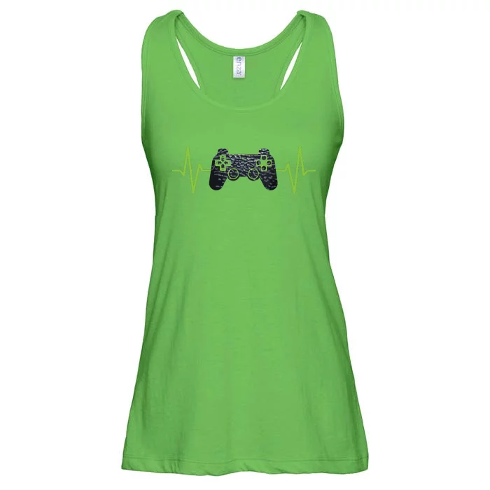 Gamer Heartbeat Gaming Video Games Girls Teens Ladies Essential Flowy Tank