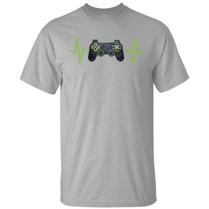 Gamer Heartbeat Gaming Video Games Girls Teens Tall T-Shirt