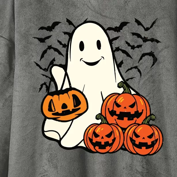 Ghost Halloween Hooded Wearable Blanket