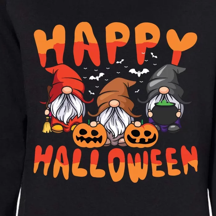 Gnomes Halloween Greeting Holiday Pumpkin Creepy Halloween Womens California Wash Sweatshirt