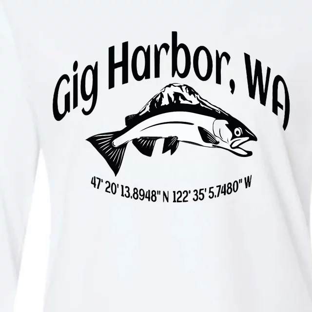 Gig Harbor Womens Cotton Relaxed Long Sleeve T-Shirt