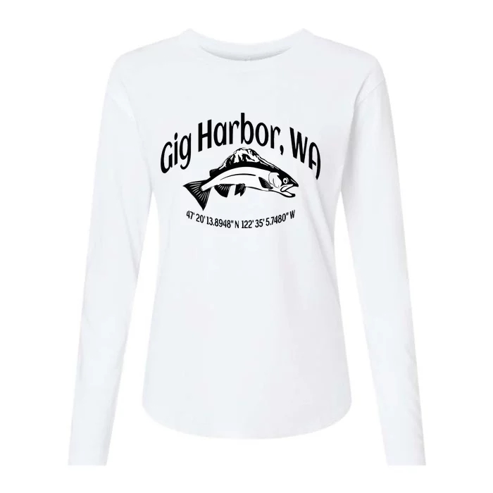 Gig Harbor Womens Cotton Relaxed Long Sleeve T-Shirt