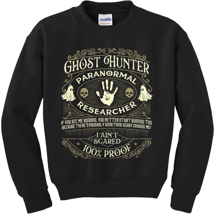 Ghost Hunter Ghost Hunting Halloween Paranormal Activity Kids Sweatshirt