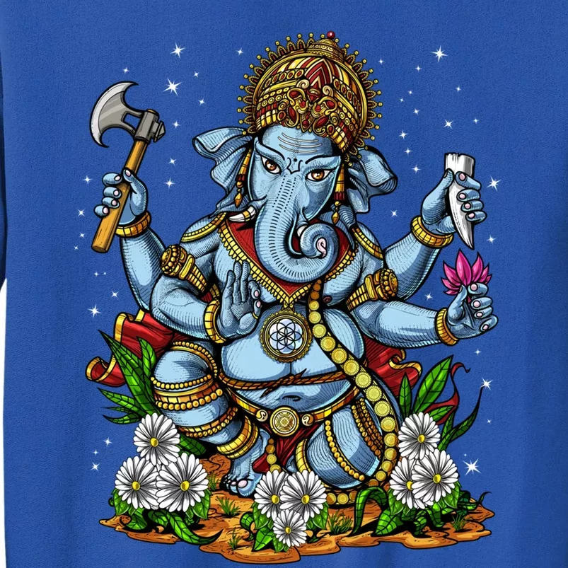 Ganesha Hindu God Elephant Spiritual Yoga Meditation Hippie Gift Tall Sweatshirt