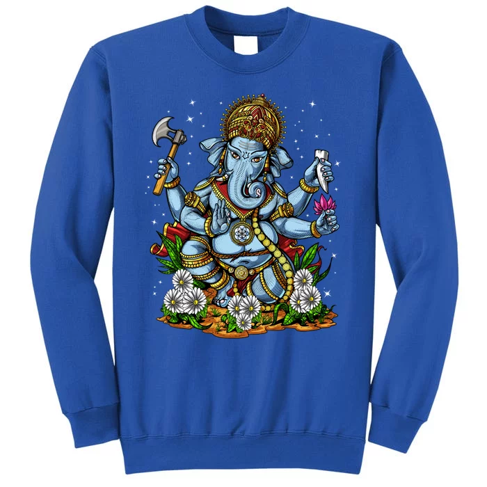 Ganesha Hindu God Elephant Spiritual Yoga Meditation Hippie Gift Tall Sweatshirt