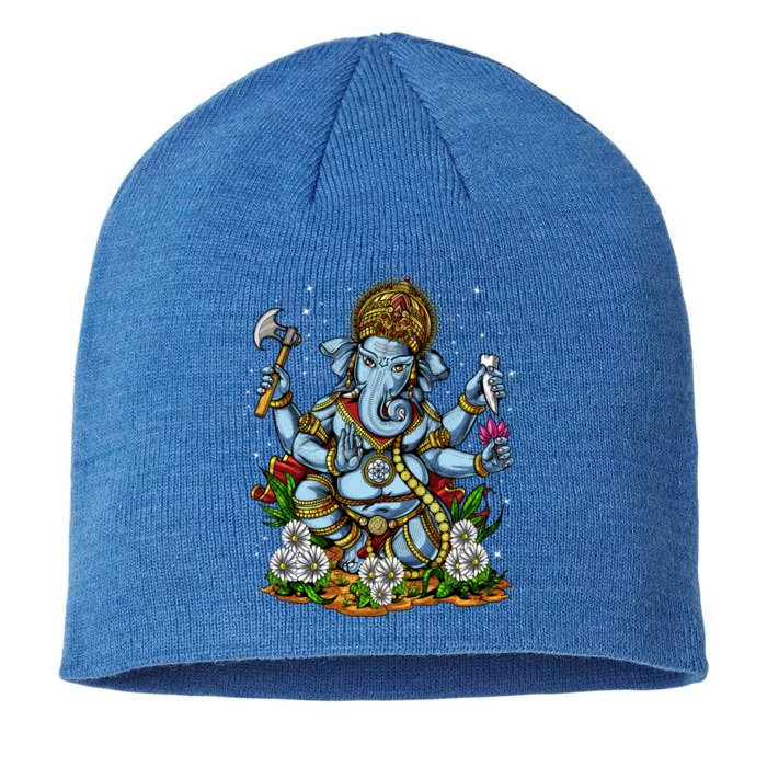 Ganesha Hindu God Elephant Spiritual Yoga Meditation Hippie Gift 8 1/2in Sustainable Knit Beanie