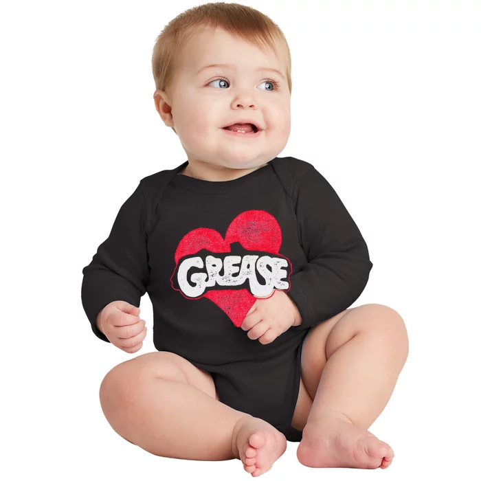 Grease Heart Baby Long Sleeve Bodysuit