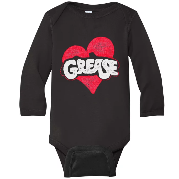 Grease Heart Baby Long Sleeve Bodysuit