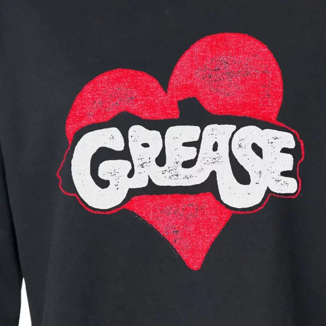 Grease Heart Cropped Pullover Crew