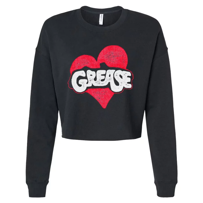 Grease Heart Cropped Pullover Crew