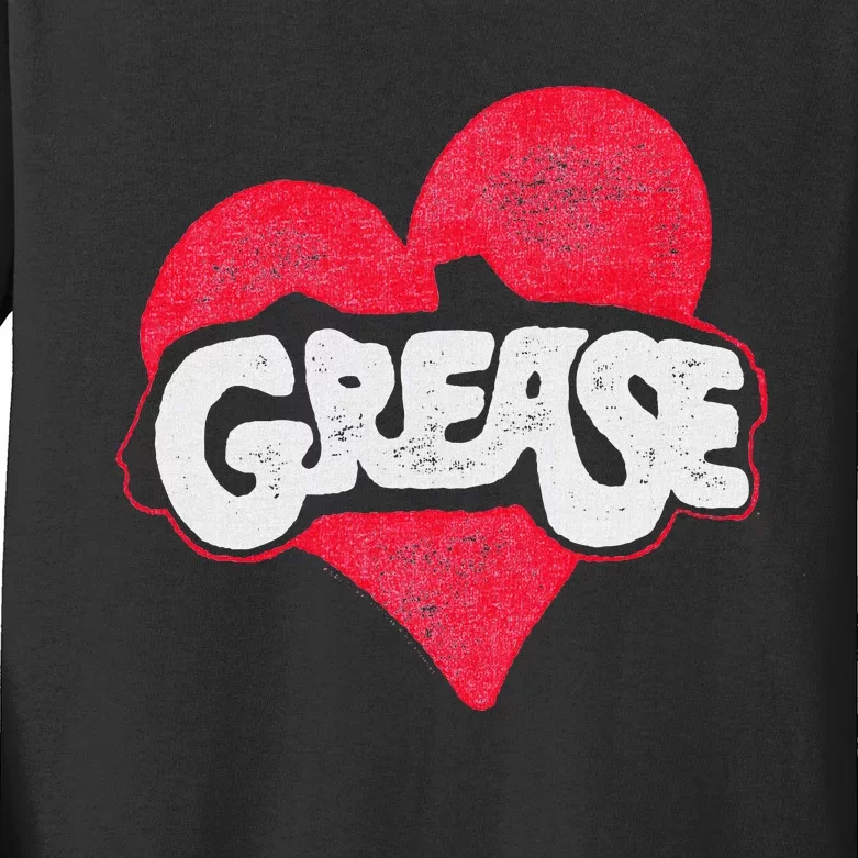 Grease Heart Kids Long Sleeve Shirt