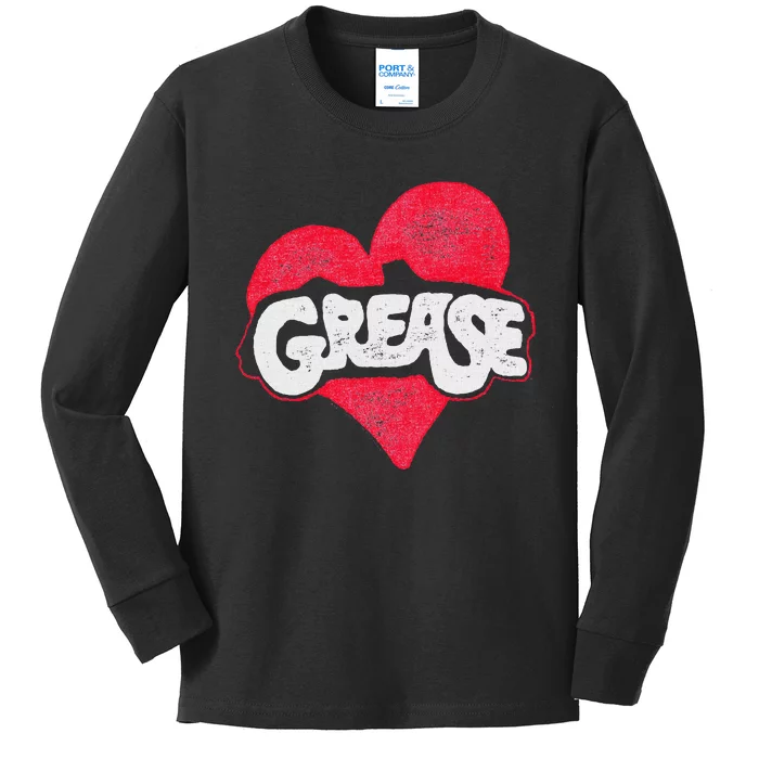 Grease Heart Kids Long Sleeve Shirt