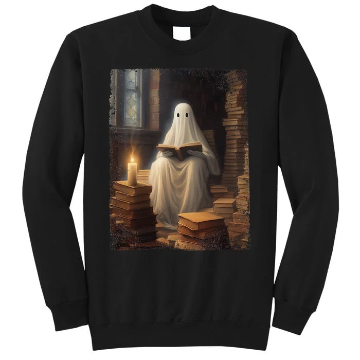 Gothic Halloween Ghost Reading Book Window Dark Academia Sweatshirt